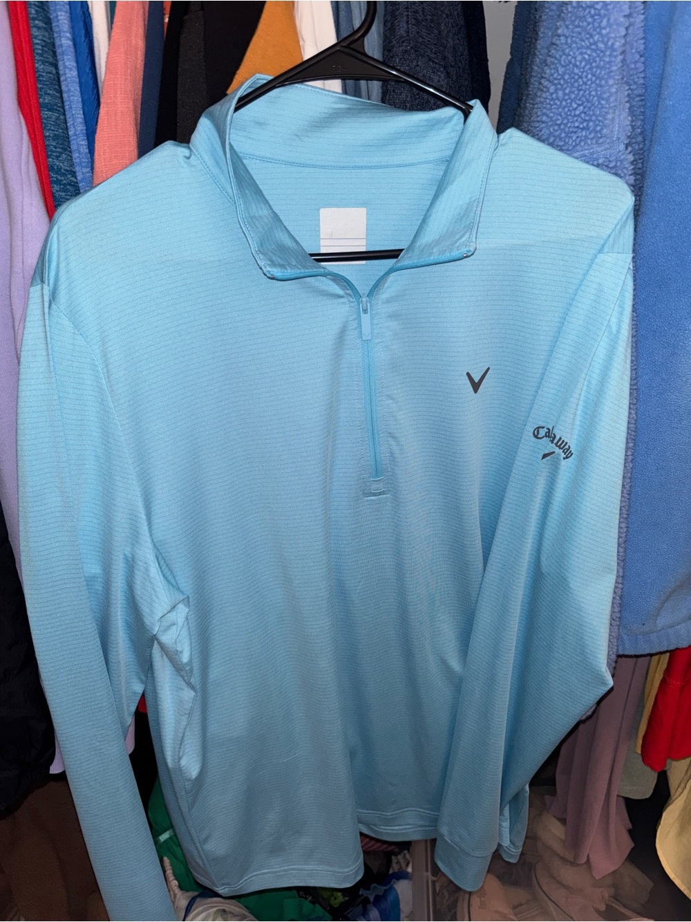 Callaway Men’s Light Blue Quarter-Zip Performance Pullover
